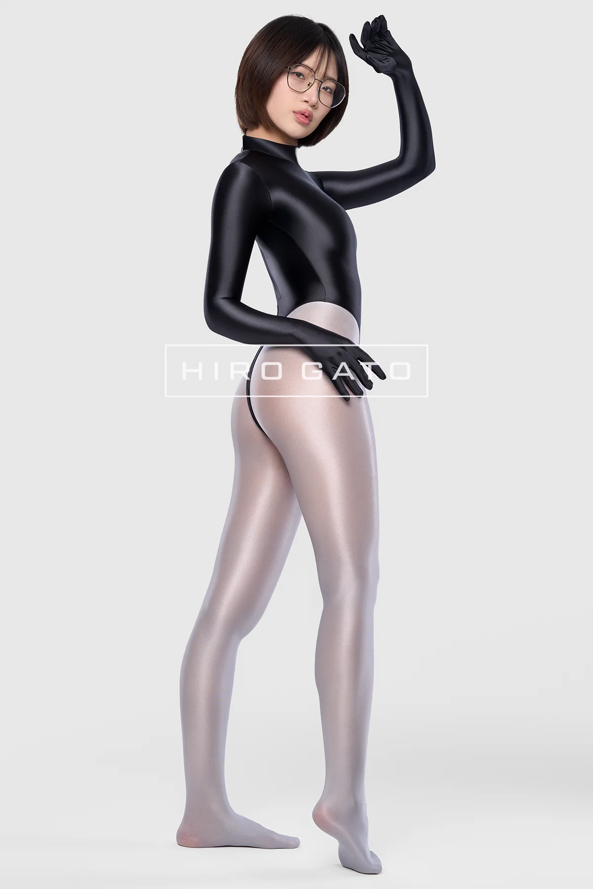 Satin Spandex Leotard Black Satin Spandex Leotard Black