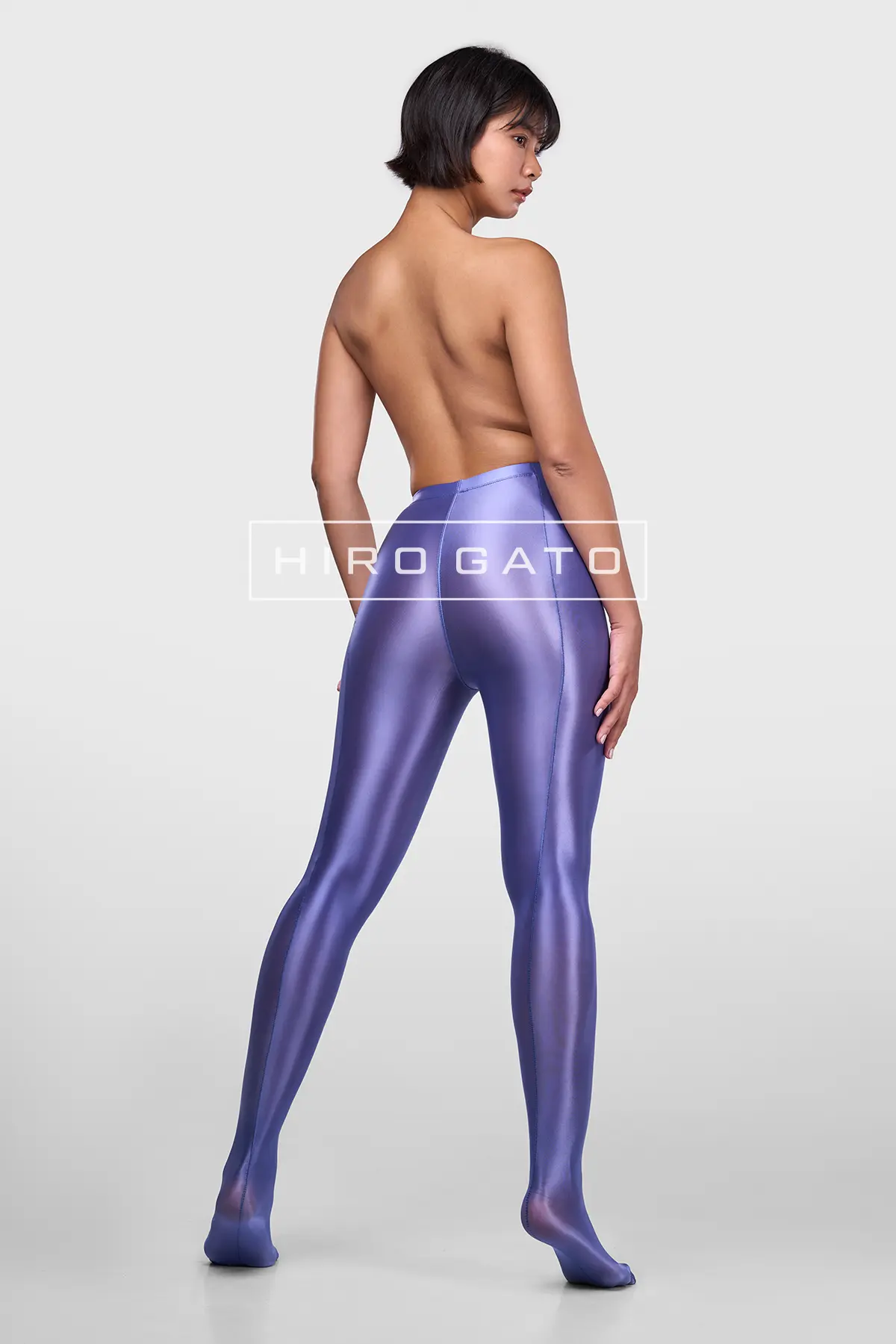 Sheer nylon Leggings Baja Blue Shiny Transparent Sheer nylon Leggings Baja Blue Shiny Transparent