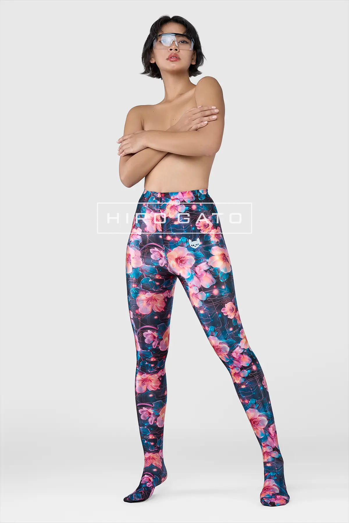 Shiny Lycra leggings satin spandex