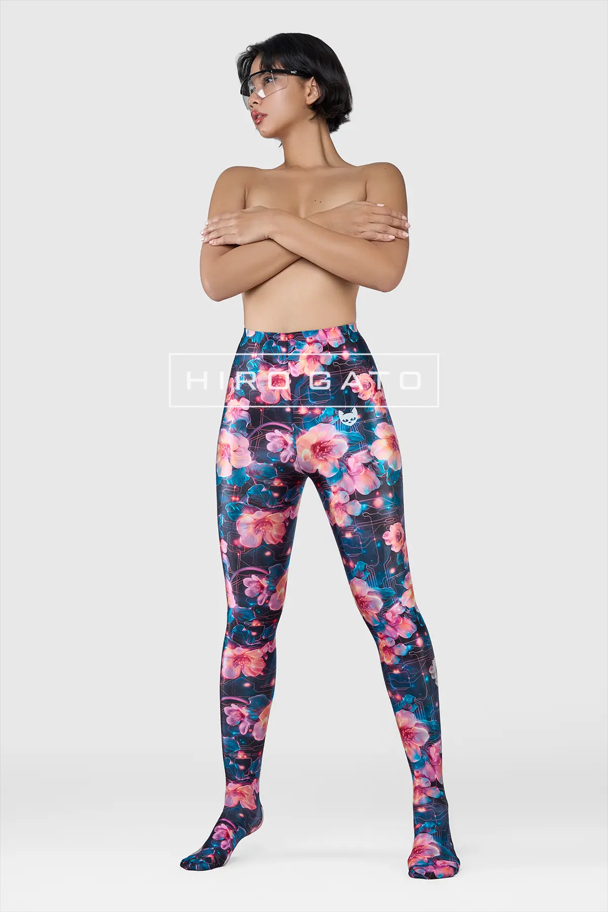 Shiny Lycra leggings satin spandex