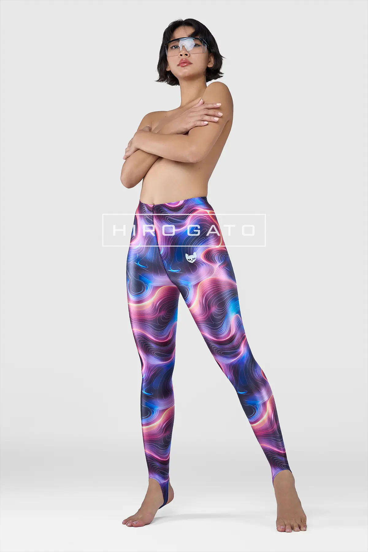Psychedelic shiny leggings