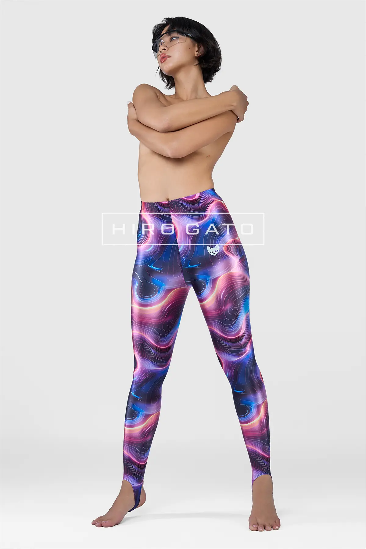 Psychedelic shiny leggings