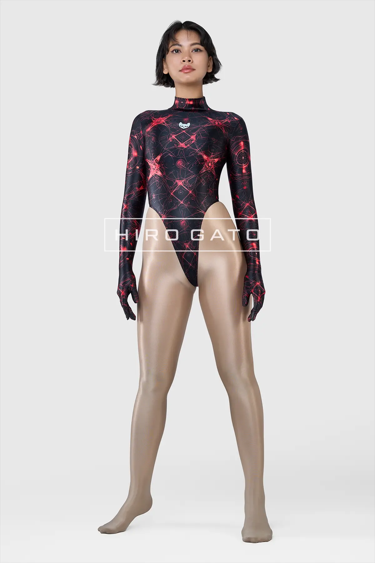 Shiny Lycra Leotard high leg