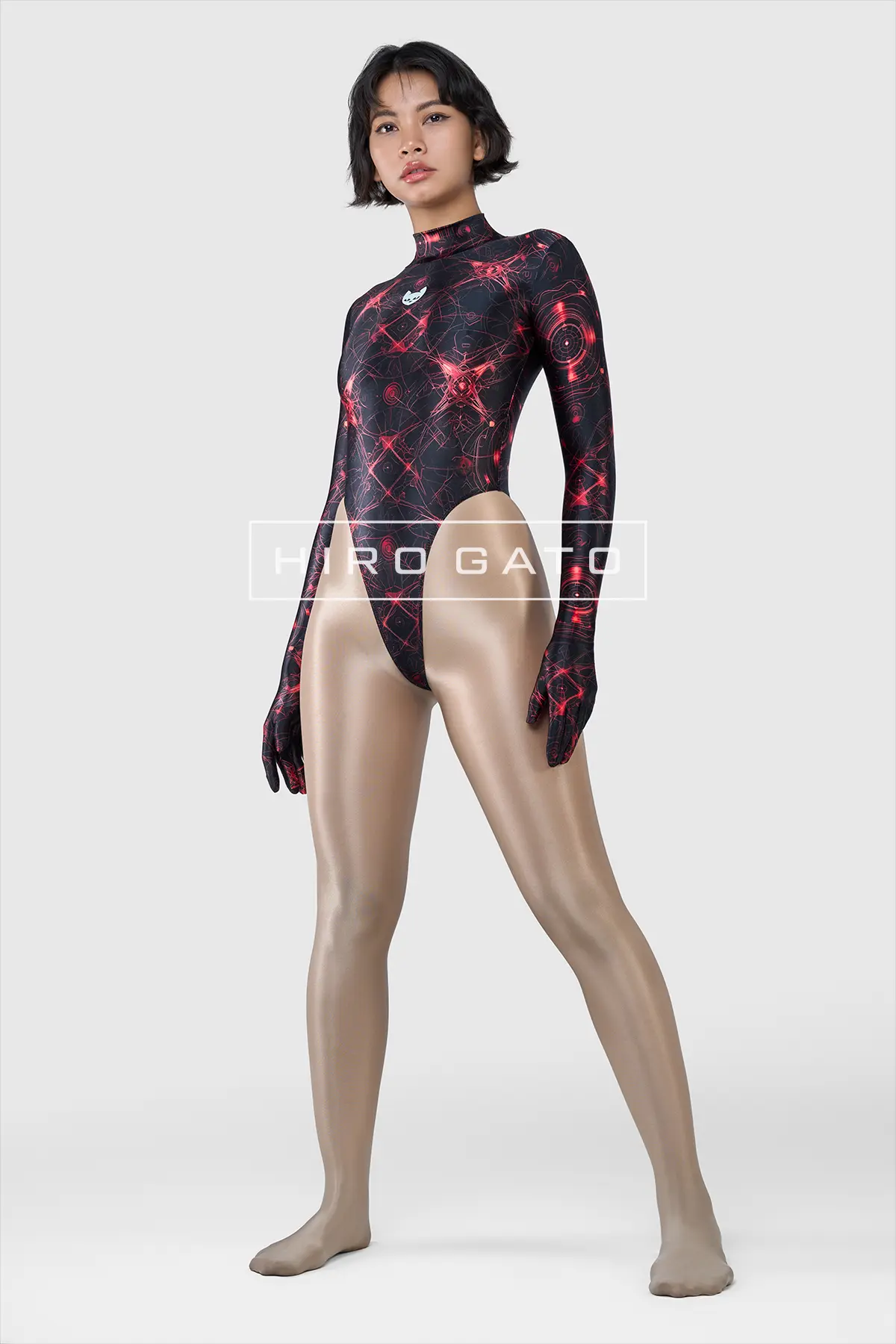 Shiny Lycra Leotard high leg
