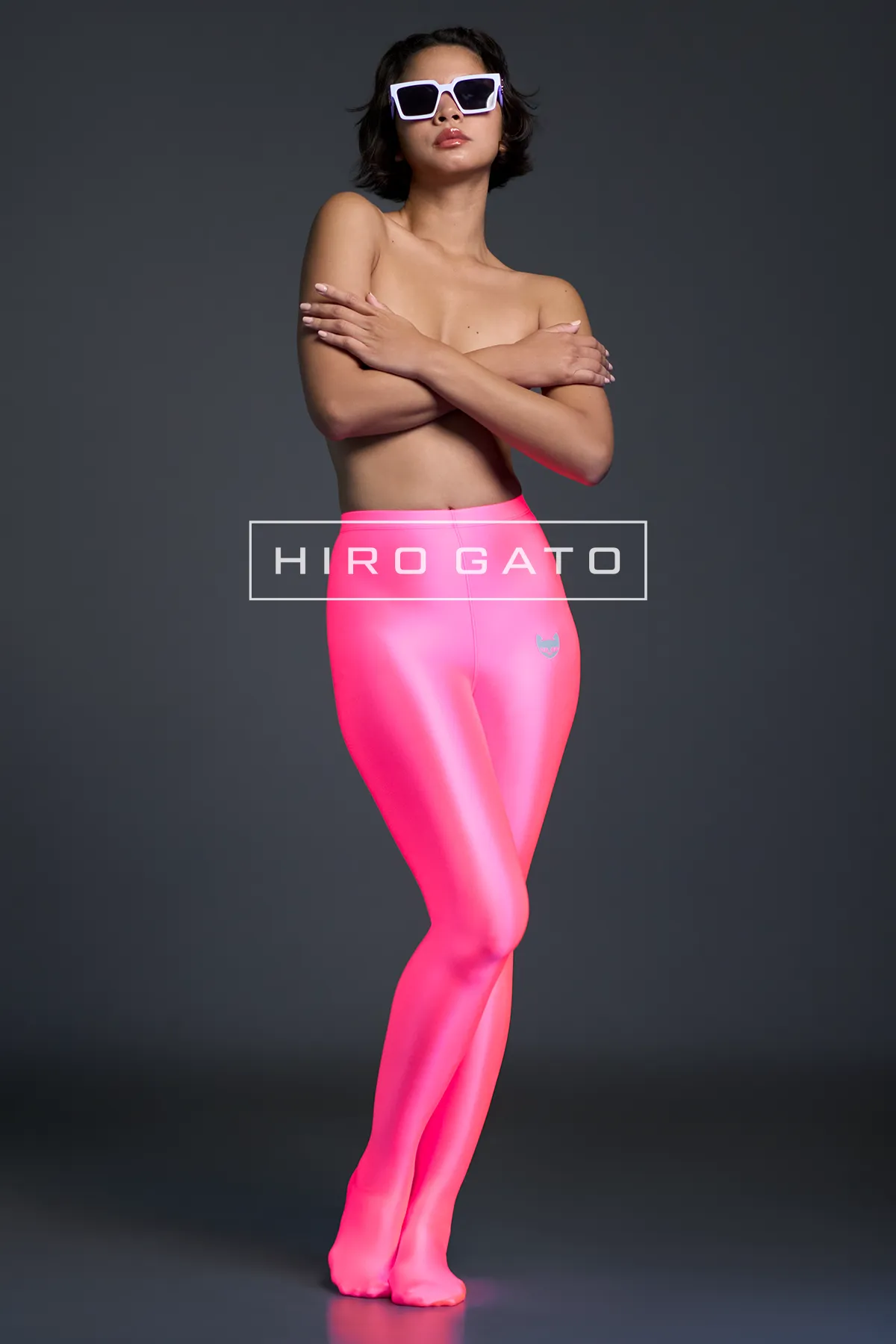 Neon UV Pink Fluorescent Blacklight Leggings Festival Rave