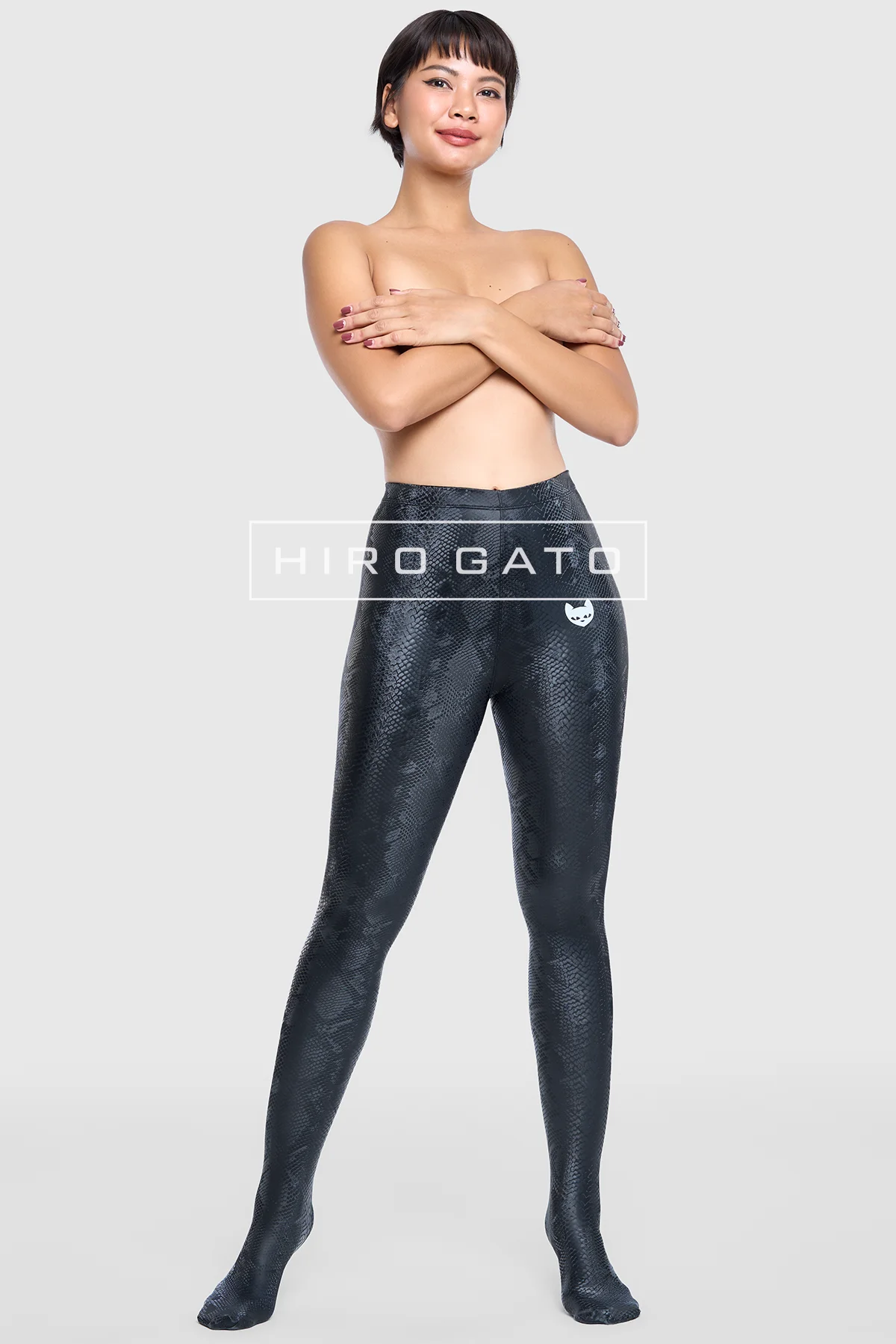 Reptilian Skin Spandex Leggings Black Reptilian Skin Spandex Leggings Black