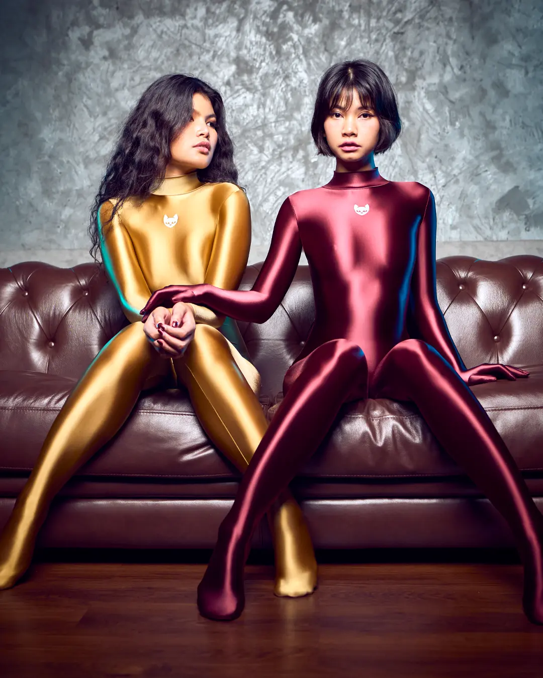 Satin Spandex Catsuits, Leotards and unitards. Leggings and yogapants.