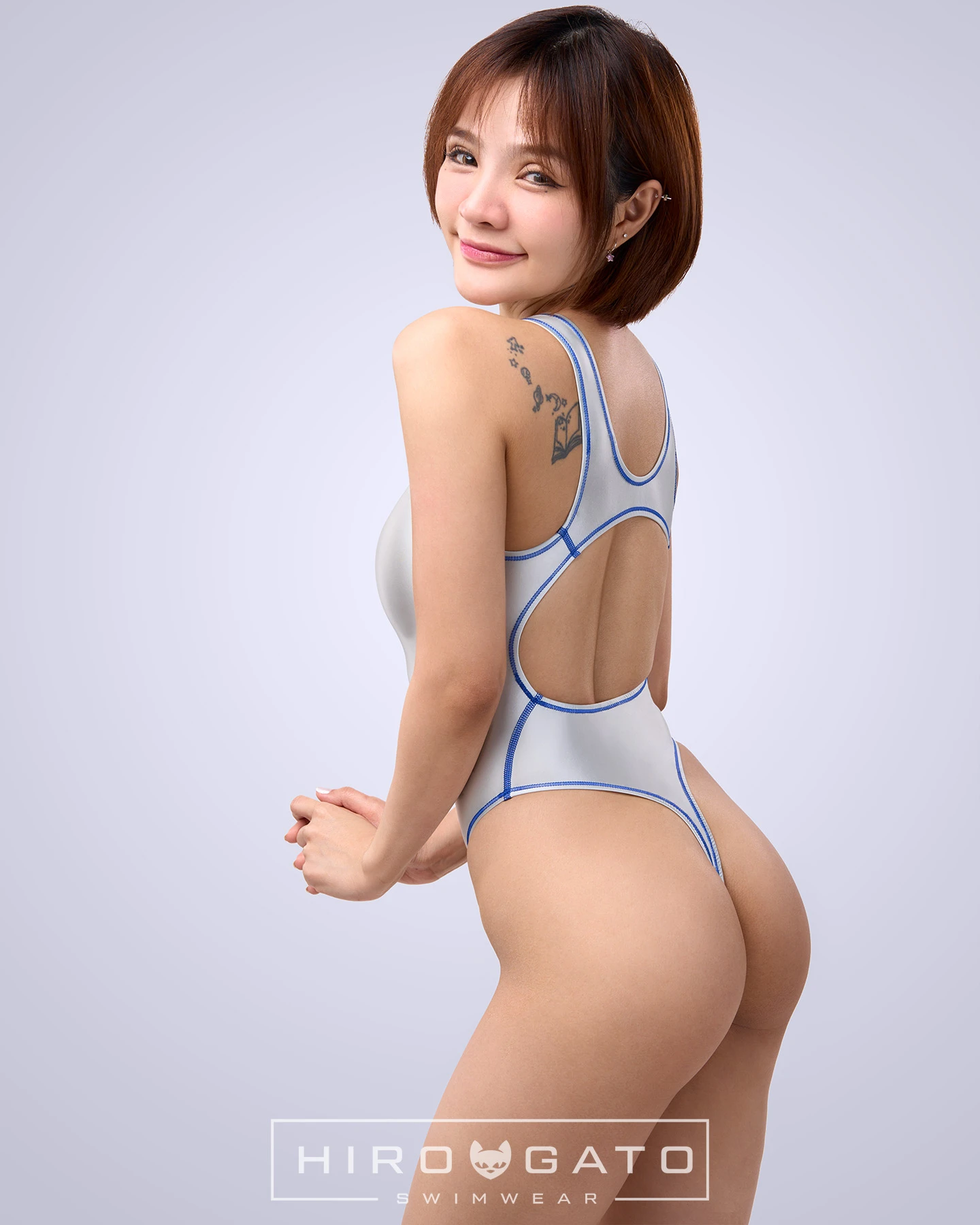 SIRIUS-B-016-05 Thong Swimsuit Silver